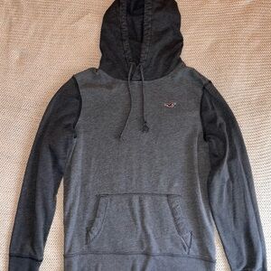 Hollister Two-Tone Dark Gray Pullover Hoodie